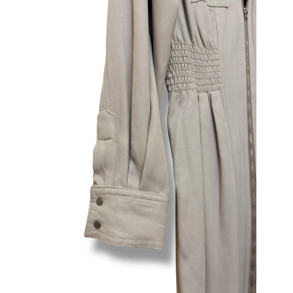 Karen Alexander vintage khaki full zip trench dress size 12 - Picture 13 of 15